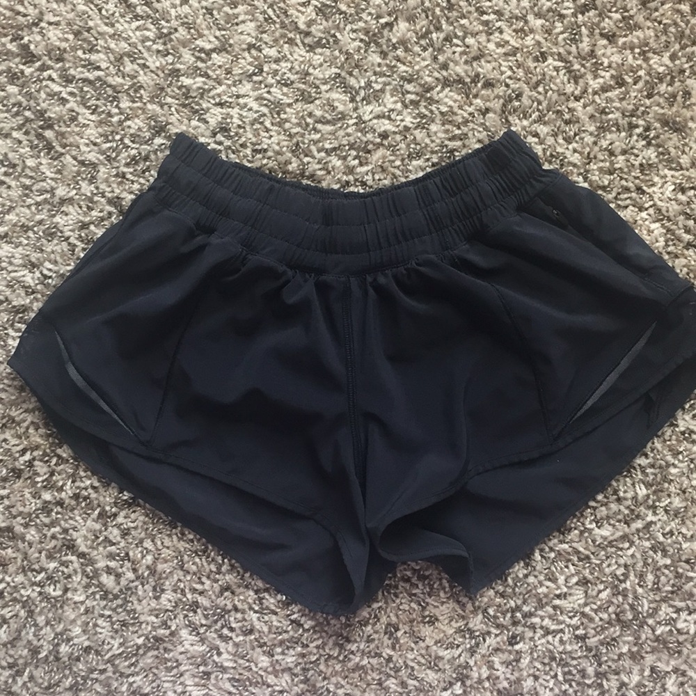 Black Lululemon hotty hot shorts 4